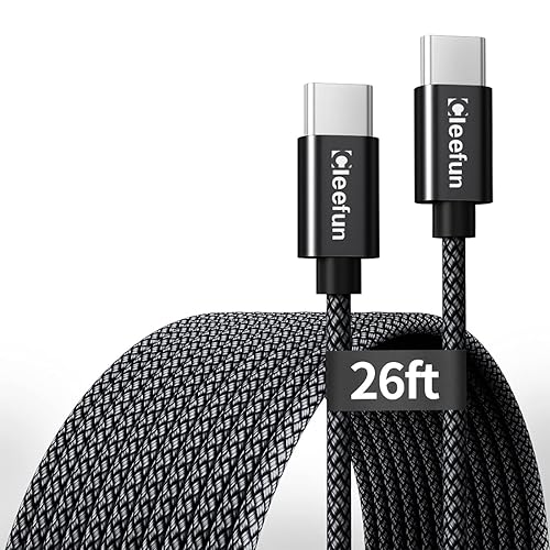 CLEEFUN Cable USB C a USB C PD de 60 W para iPhone 1515 Pro15 Plus15 ProMax, cable de carga rápida tipo C trenzado compatible con Samsung Galaxy