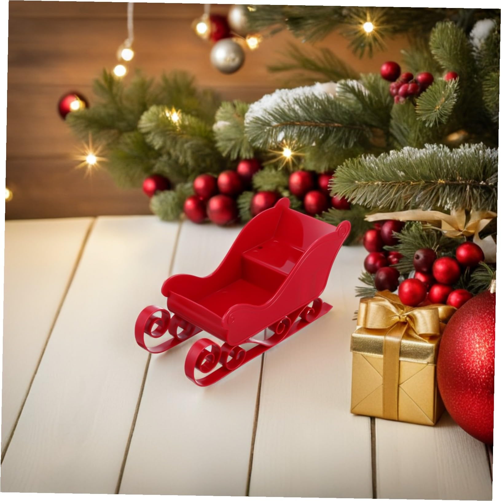 PRETYZOOM 4stücke Teilige Mini-schlitten-tischdekoration Weihnachtsschlitten-ornament Festliche Schlittendeko Schlittenfigur Snackschale Weihnachtsbaumschmuck Zum Aufhängen Vintage-weihnacht