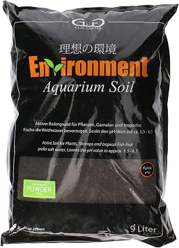 GlasGarten Environment Aquarium Soil Active, natural substrate for freshwater aquariums Powder 9 litres