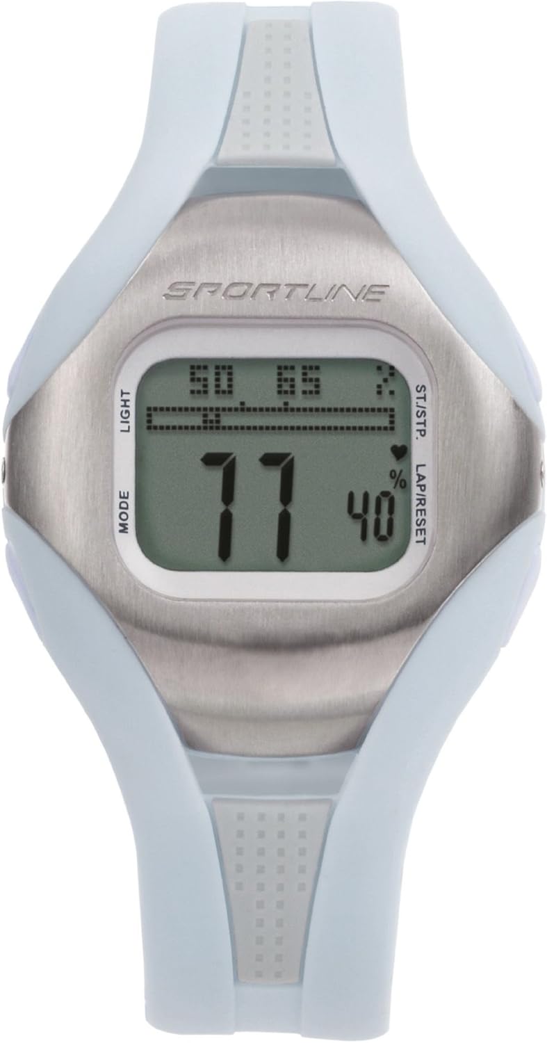 Sportline Women's Solo 960 Any Touch Step & Distance Pedometer Heart