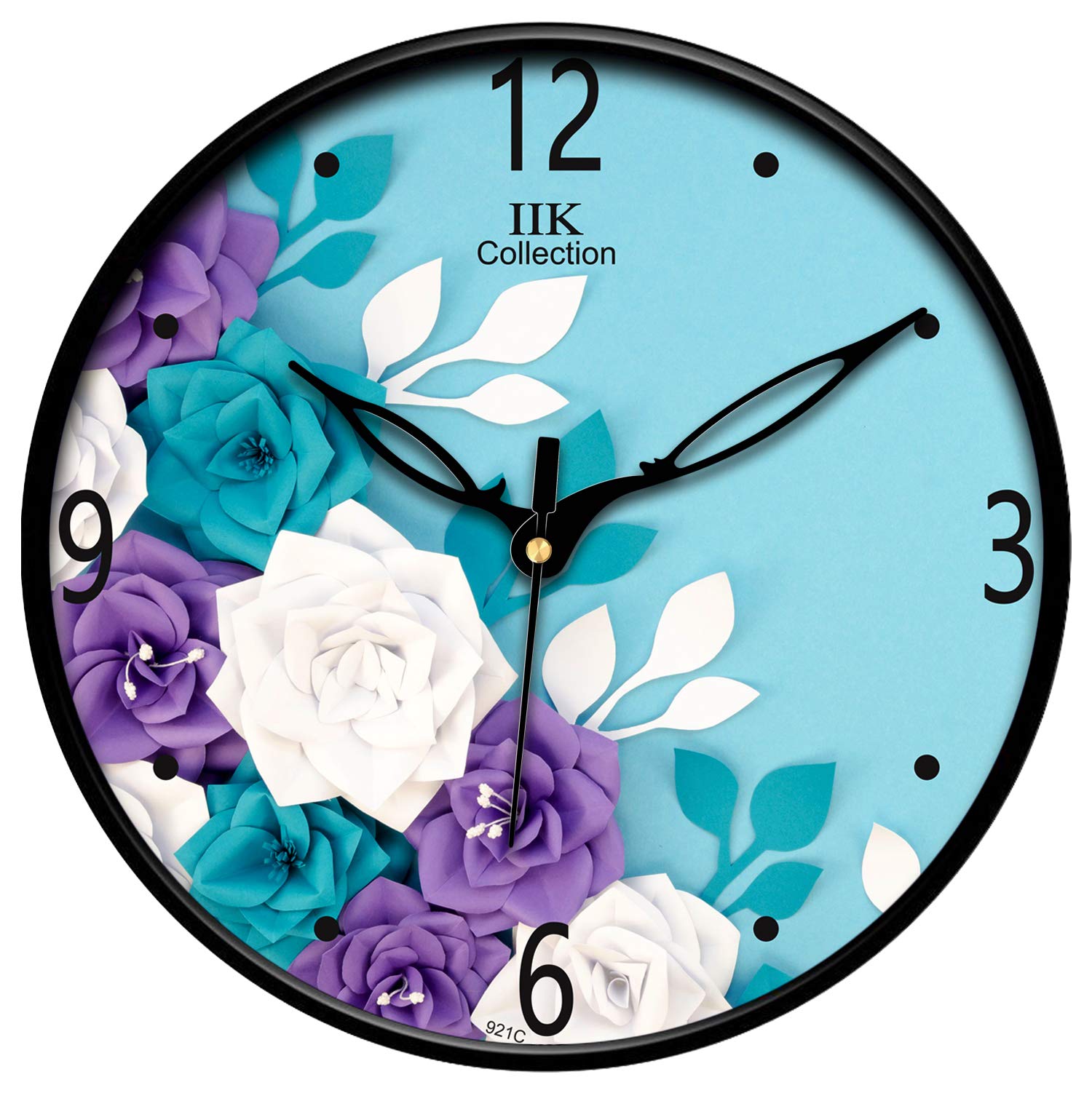 IIK COLLECTION Designer Analogue Round Glass and Plastic Wall Clock (28 x 28 x 6 cm, Multicolour) (B08GJ2T9Q6) Amazon Price History, Amazon Price Tracker