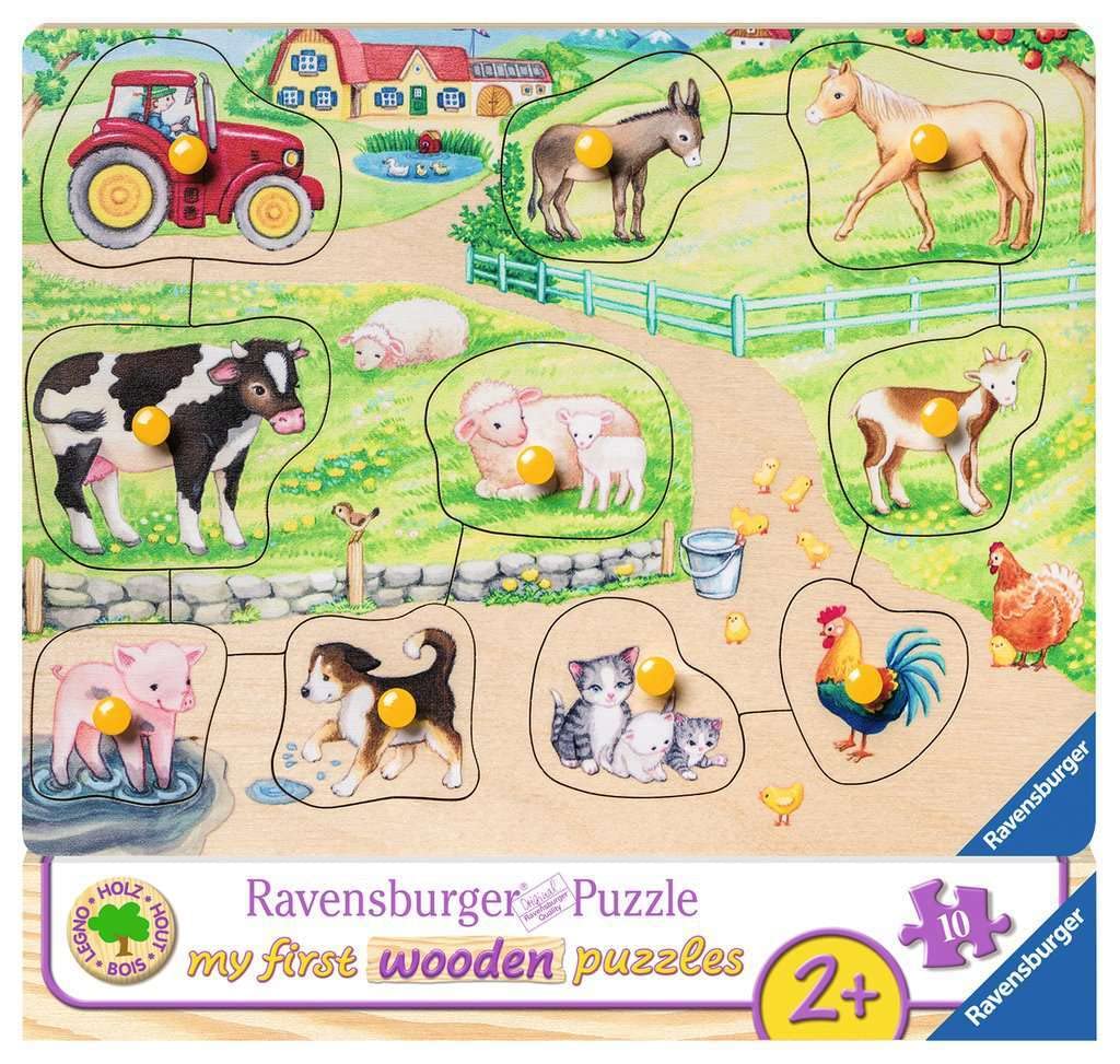 Ravensburger 03689 Children's Puzzle Ravensburger 03689 Morgens on the Farm Children's Puzzle Wooden