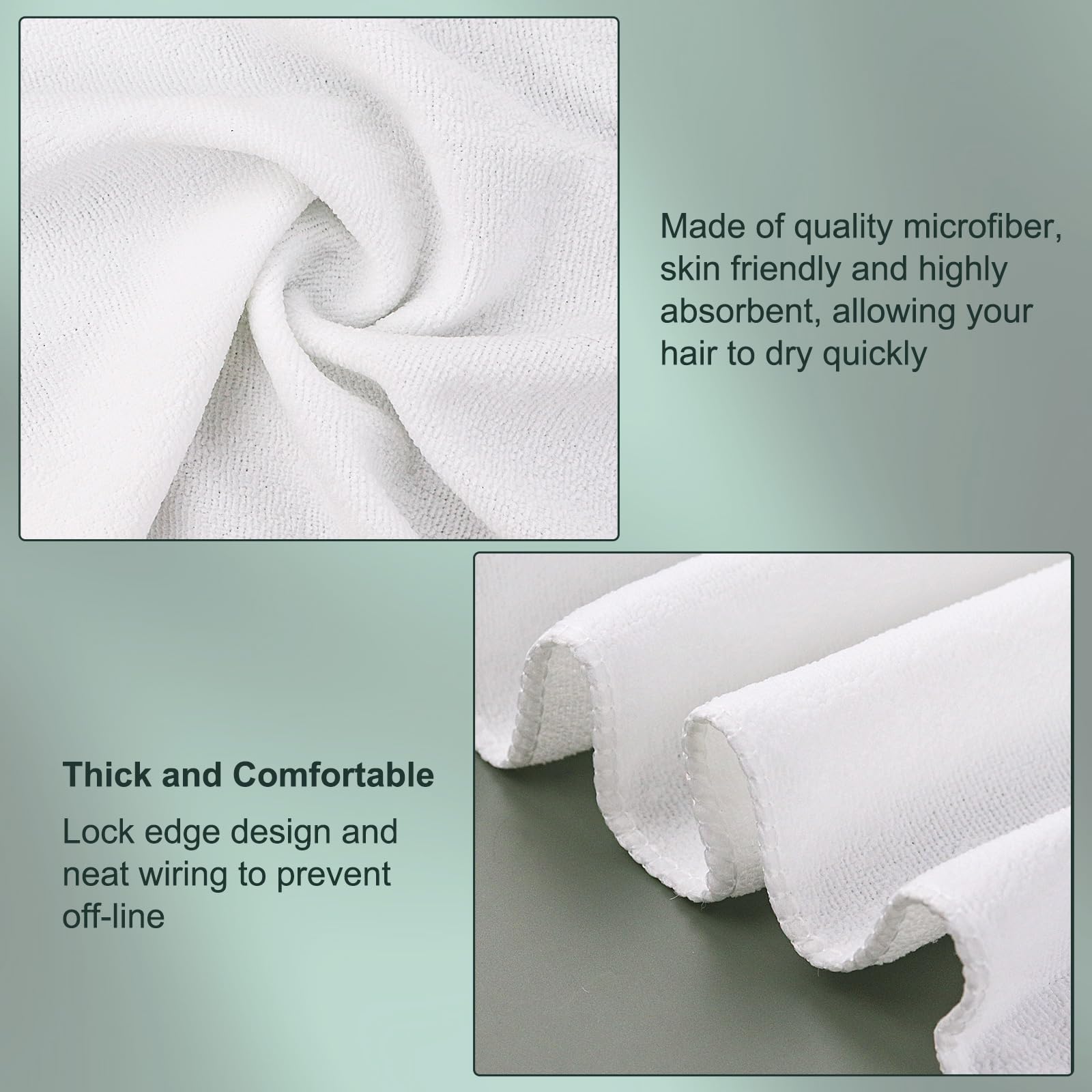 50 toallas de salón a granel de 16 x 28 pulgadas, toallas de microfibra envueltas individualmente, absorbentes, de secado rápido, toallas faciales para el cabello, para personas sin hogar,