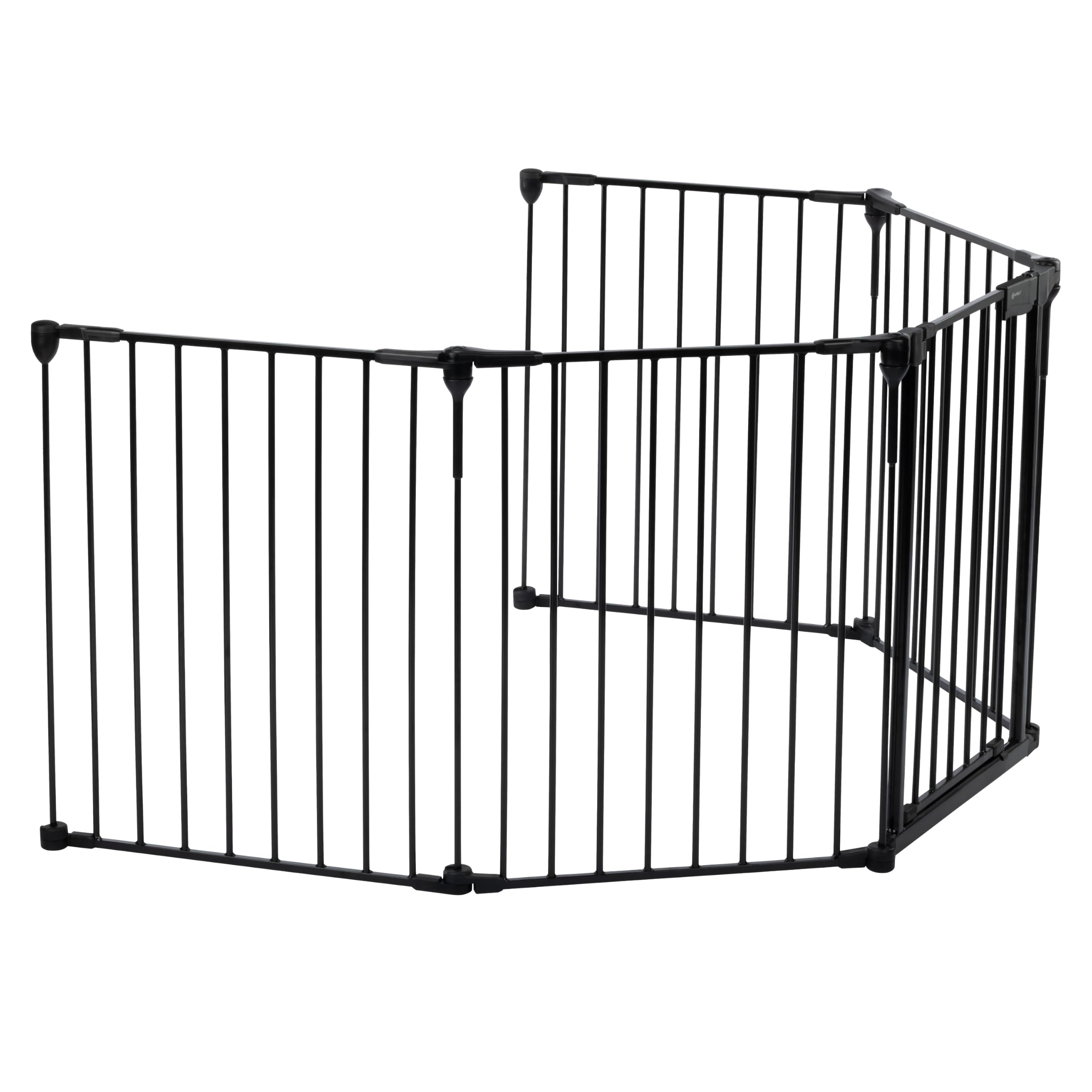 Safety 1st Modular 5 Panel barrera seguridad, 64-296 cm, 1 mano, Black | barrera seguridad niños escalera extra ancha, para espacios irregulares, cierre extra seguro, instalación rápida