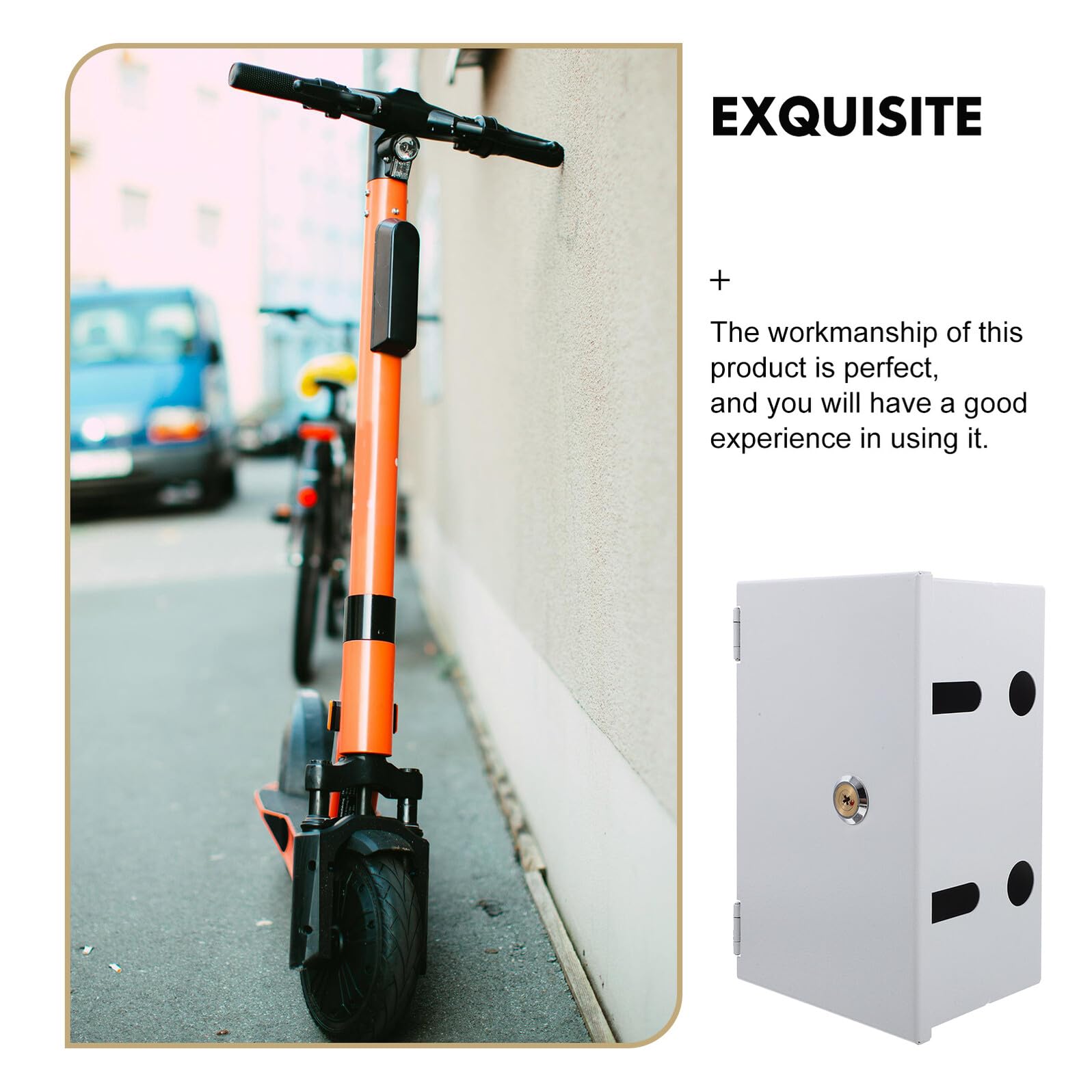 POPETPOP Scatola Di Derivazione Serratura Per Esterno in Acciaio Inox 304 Resistente Alle Intemperie Per Prese Elettriche Da Esterno Uso Commerciale e Ricarica Pubblica Protezione Sicurezza