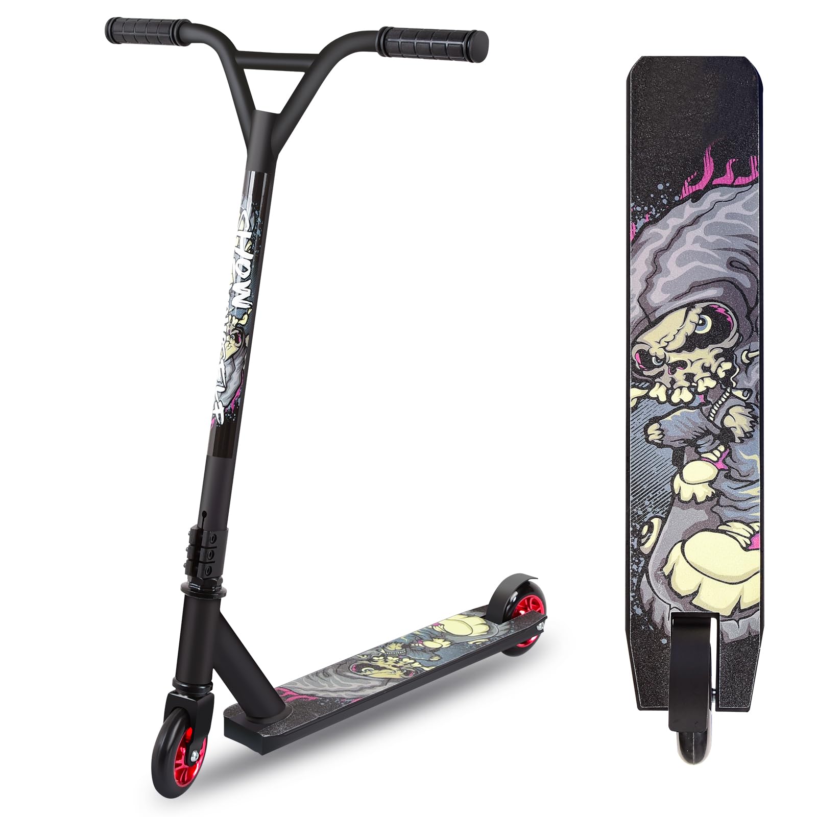 Aragallant Patinete Freestyle, Patinetes de Acrobacias, Patinete Scooter Freestyle, Stunt Scooter para Nios y Nias a Partir de 7 aos, Rodamientos ABEC-9, 360° Trucos y Saltos Carga 100kg