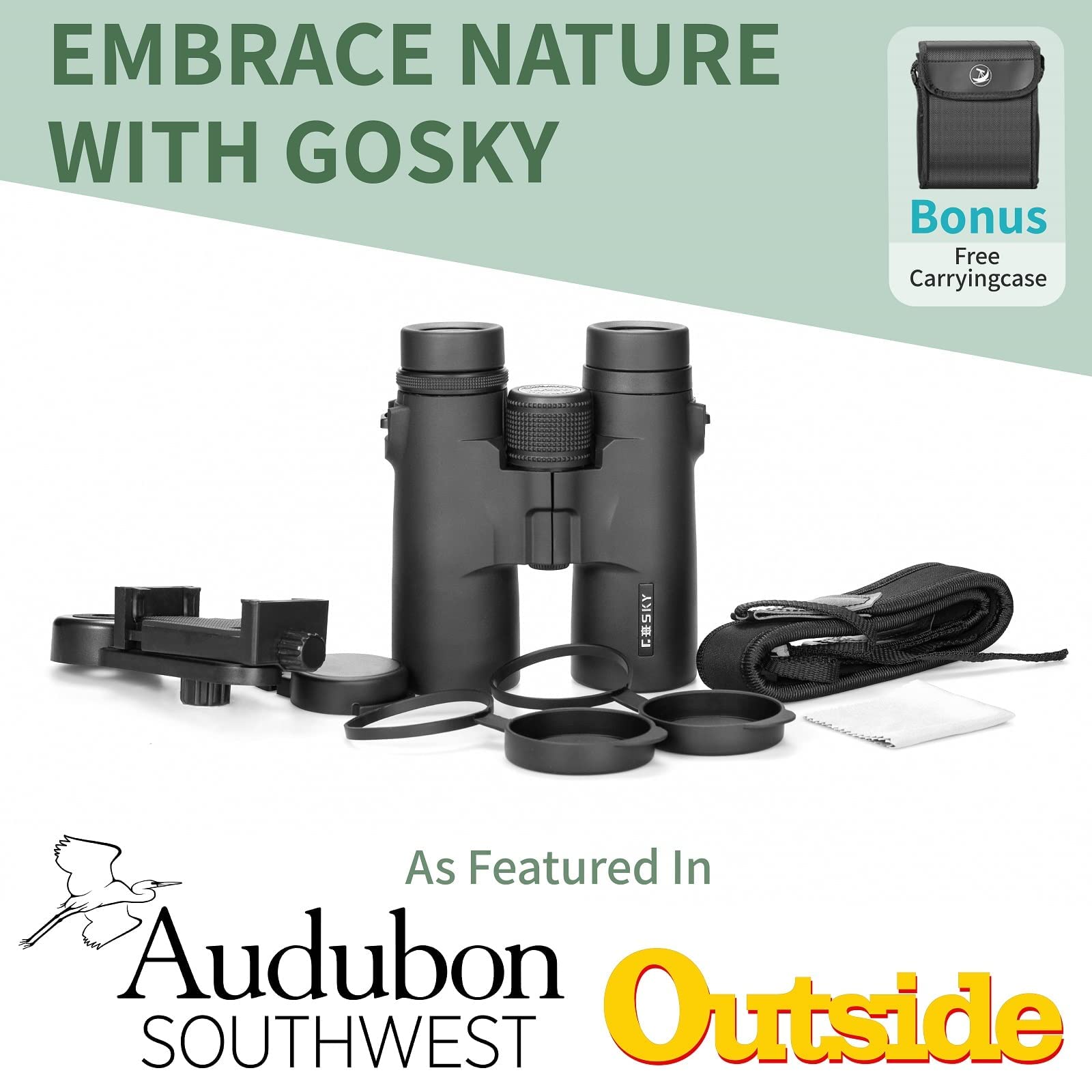 Amazon | Gosky 10 x 42 双眼鏡 大人用 コンパクトHD