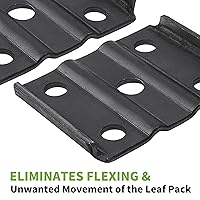 Vista 6 de Kit de pernos en U para remolque SPARKWHIZ para eje redondo de 2 3/8", 3,500 libras, 6 1/4" de largo, 1/2" de diámetro, rosca de 3", para resorte