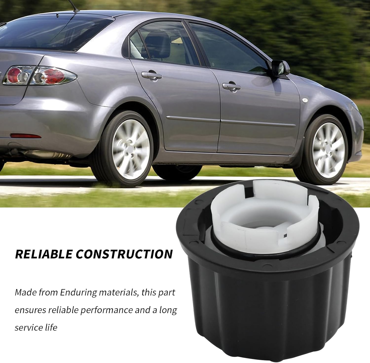 GJ6A4355 Brake Master Cylinder Reservoir Cap, Brake Fluid Reservoir Cap Replacement for Mazda 6 2003 2004 2005 2006 2007 (Black)