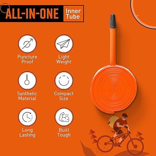 Miniatura 2 de Tubolito Tubo-MTB 27.5 y 27.5 pulgadas29 pulgadas x 1.8-2.5 pulgadas, tubo de válvula Presta de 1.654 in  Ligero, fuerte y compacto  Protección de