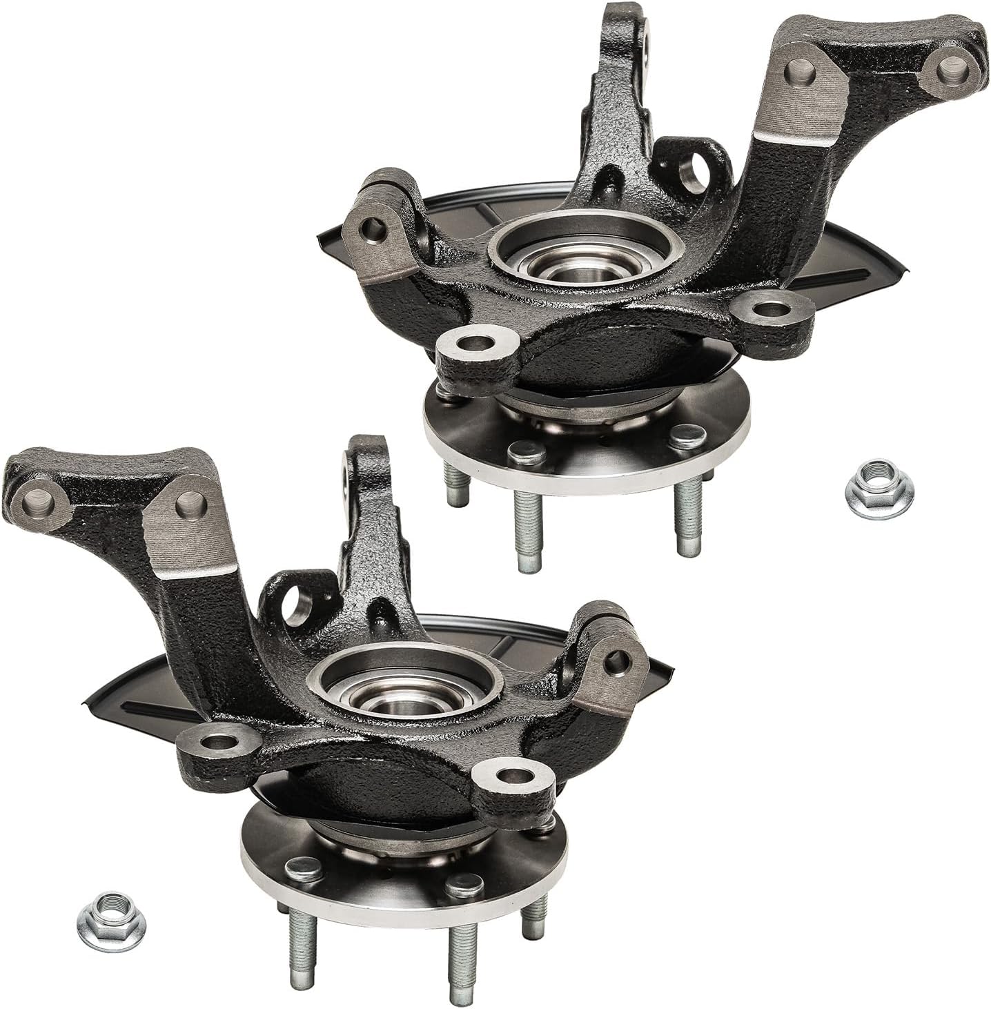 Detroit Axle - 2 Front Steering Knuckles & Wheel Bearing Hubs for 2005-2011 Ford Escape Mazda Tribute Mercury Mariner 2006 2007 2008 2009 2010 Steering Knuckles & Wheel Bearing Hubs Replacement