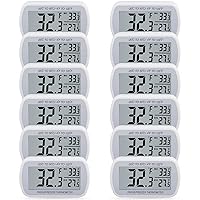 Vista 8 de AEVETE Termómetro digital impermeable para refrigerador con pantalla LCD grande, termómetro de sala de congelador con parte trasera magnética, sin