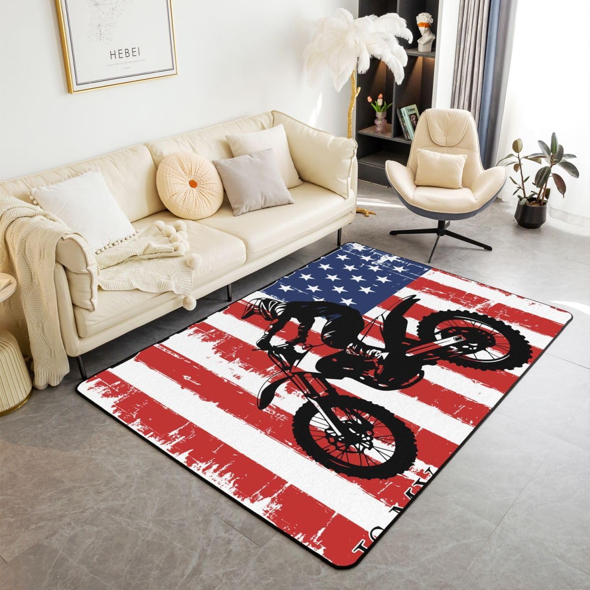 Football Sports Game Area Rug 3x5 American Rugby Sports Living Room Rugs for Kids Boys Girls Ball Gaming Decorative Carpet Rug Red