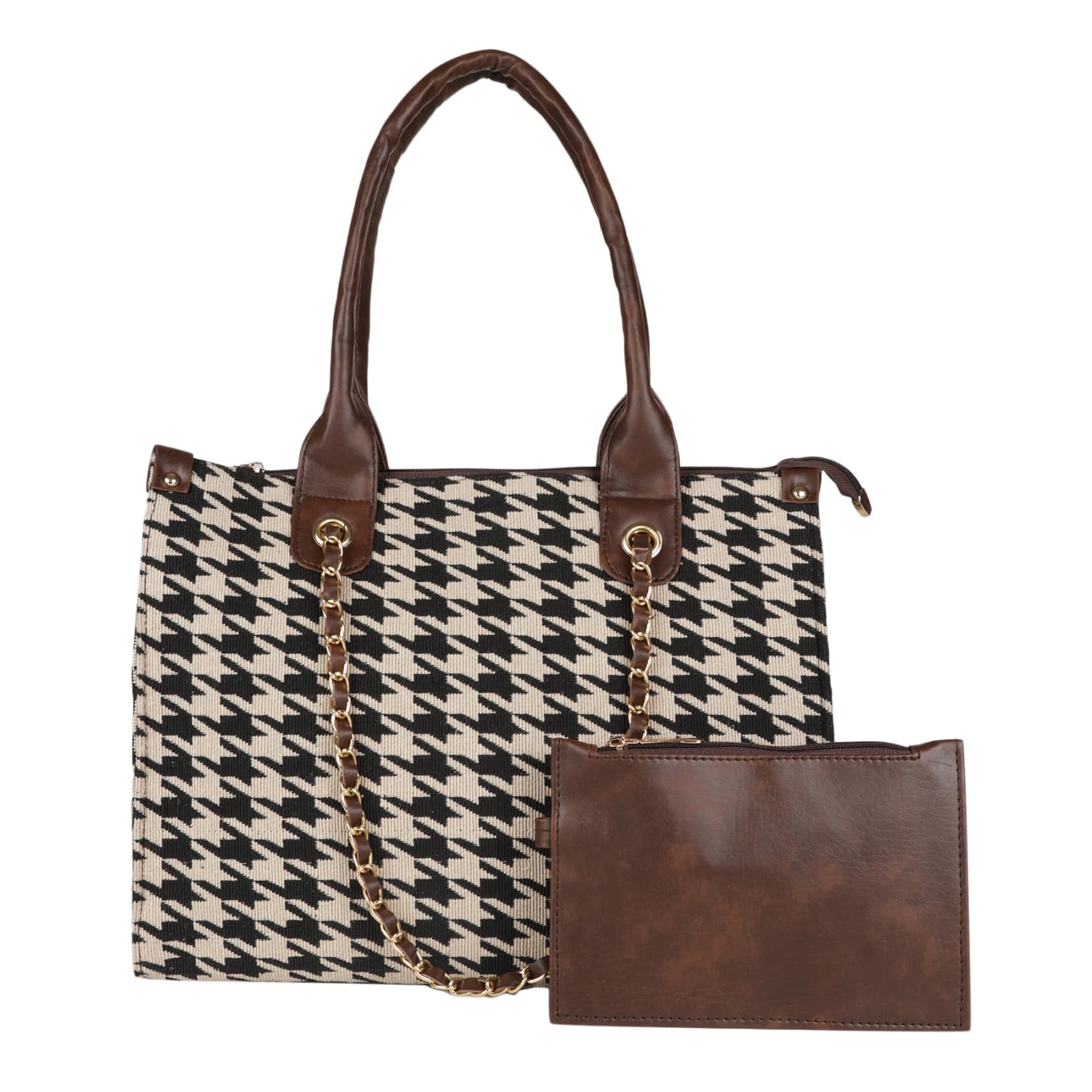 mini wesst Women's Western Casual Textured Zip Tote Bag | Perfect for Office, College & Everyday Use-picture-58