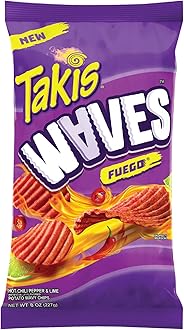 TakisWaves Fuego hot Chilli Pepper & Lime Potato Chips 227 gm
