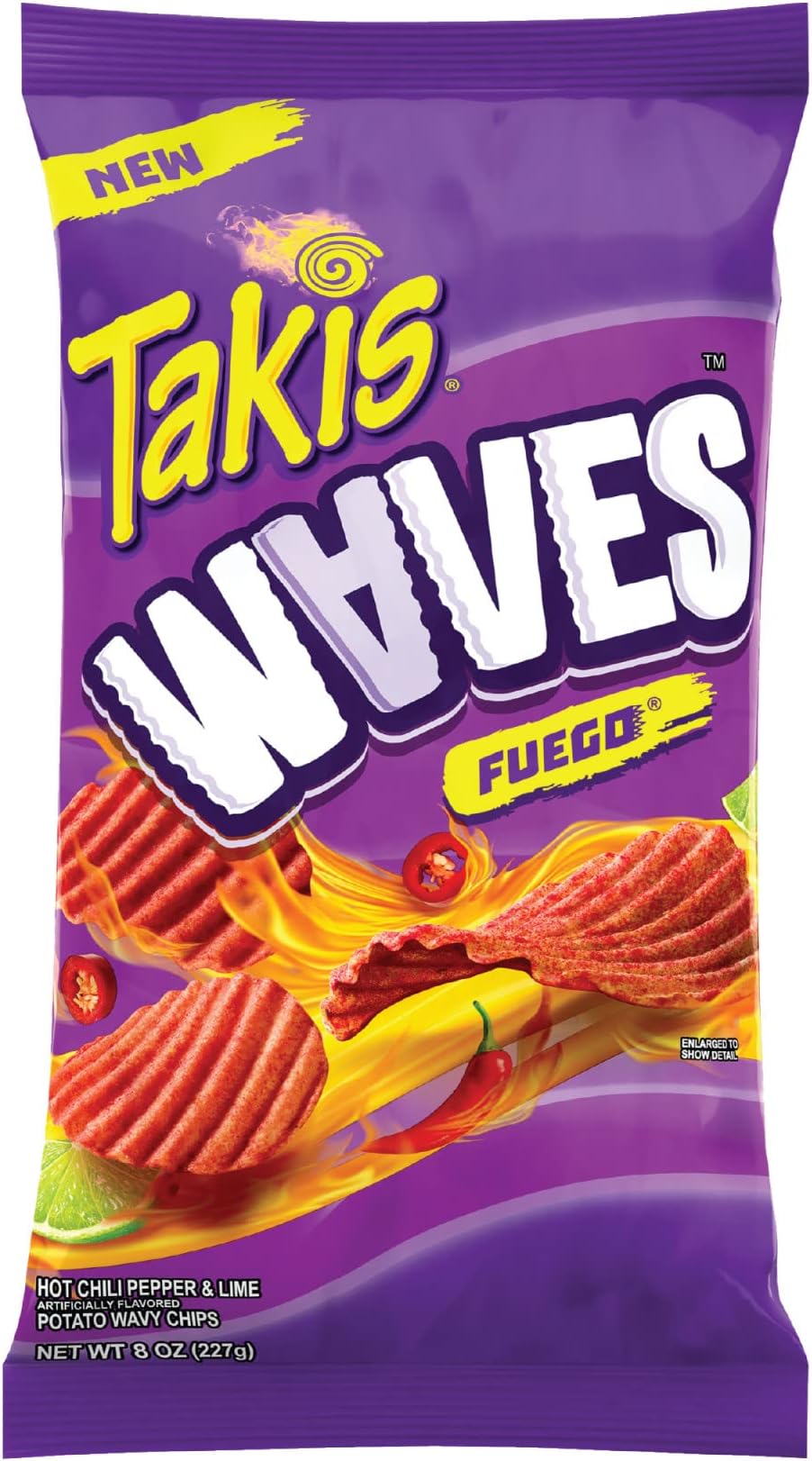 Waves Fuego hot Chilli Pepper & Lime Potato Chips 227 gm
