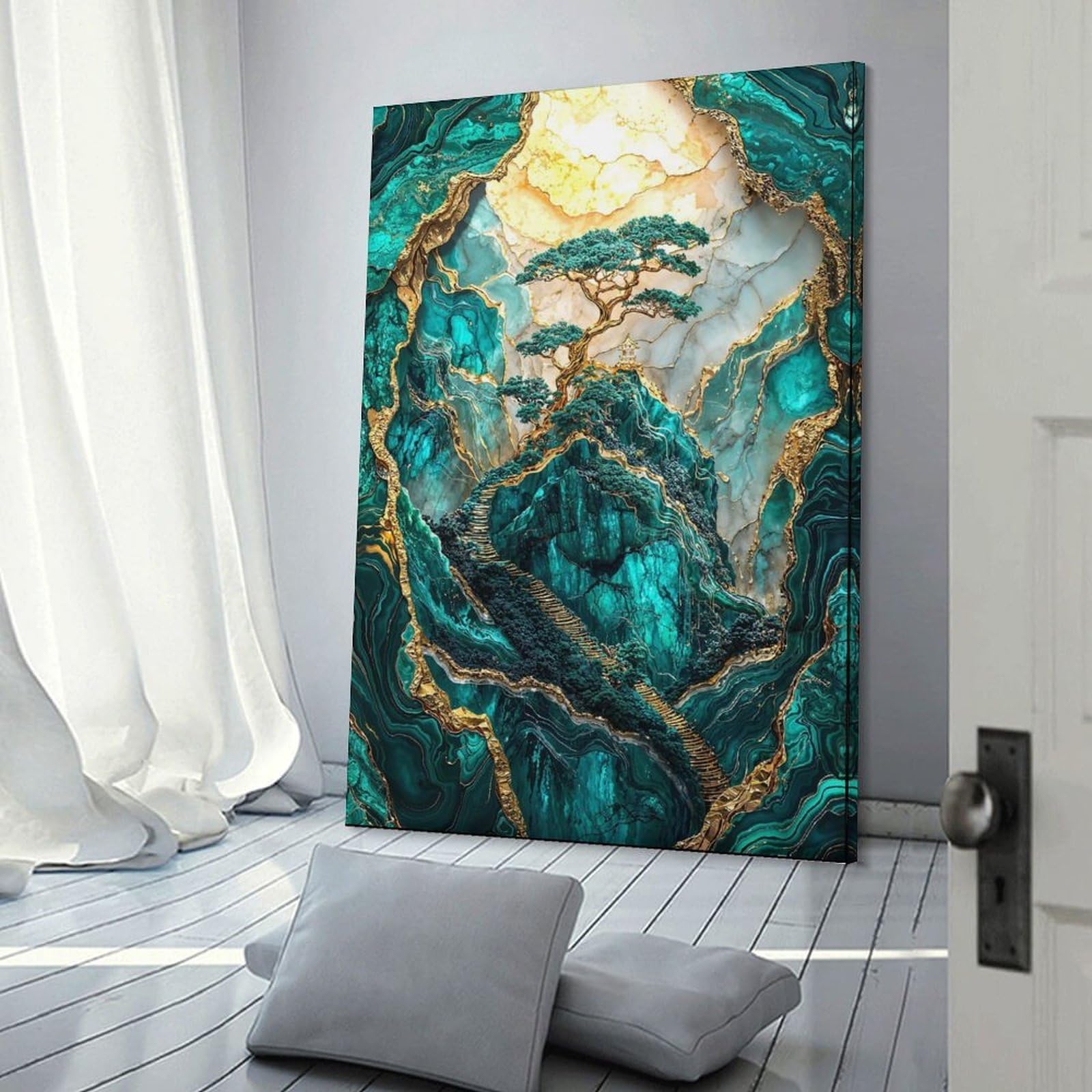 Junmoney Journey to The Sacred Tree Room Decor Wall Art, 24x36inch(60x90cm), for Front Hall, Corridor Or Welcome Spaces, A Neat Decor Update for Hallways