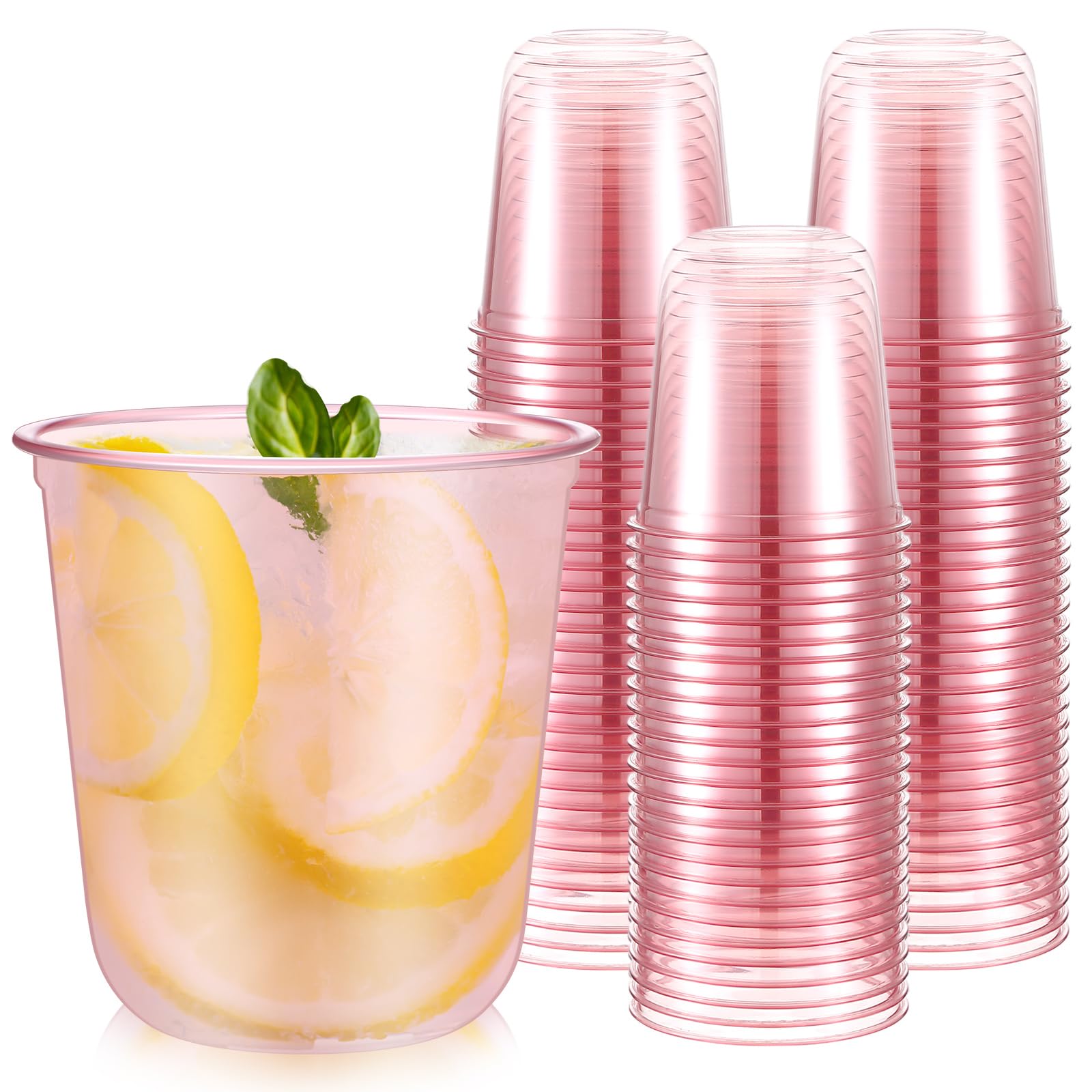 Gold Plastic Cups - 50 Pack Disposable Wine Glasses -31
