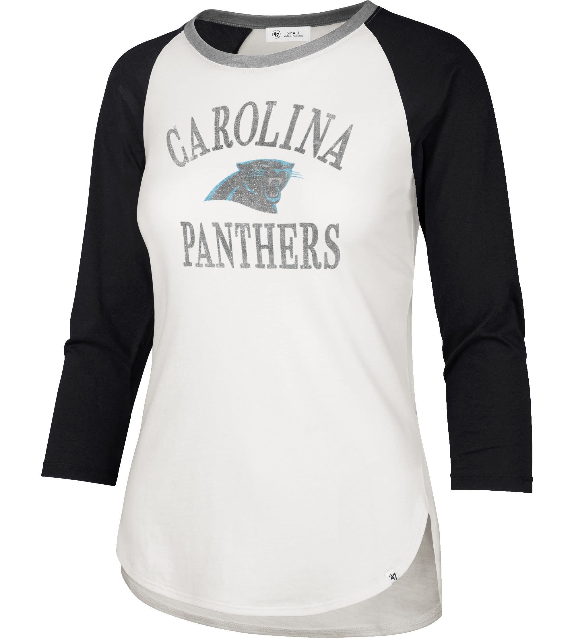 '47 Brand Women's 3/4 Sleeve Tee Shirt - NFL Ladies Raglan T-Shirt