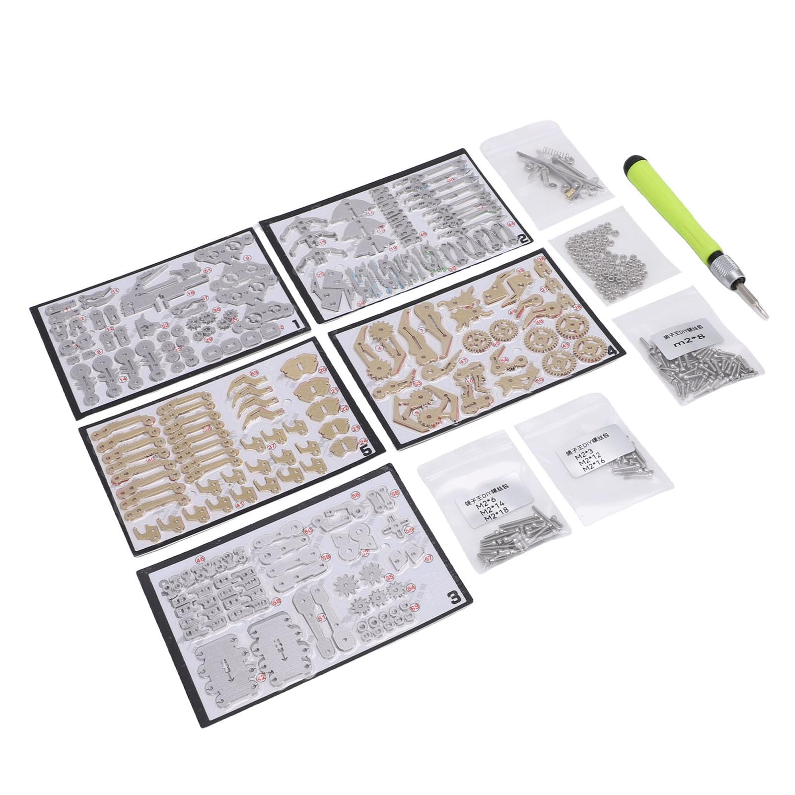 Sxhlseller Kit Fai da Te Puzzle in Metallo 3D |Blocchi di Costruzione Modello Meccanico STEM per Bambini Adulti (GOLD)