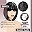 WERD Short Bob Black Wig with Bangs Synthetic Hair for Women mixed Black Red Highlights Wigs for Cosplay Party Daily Halloween