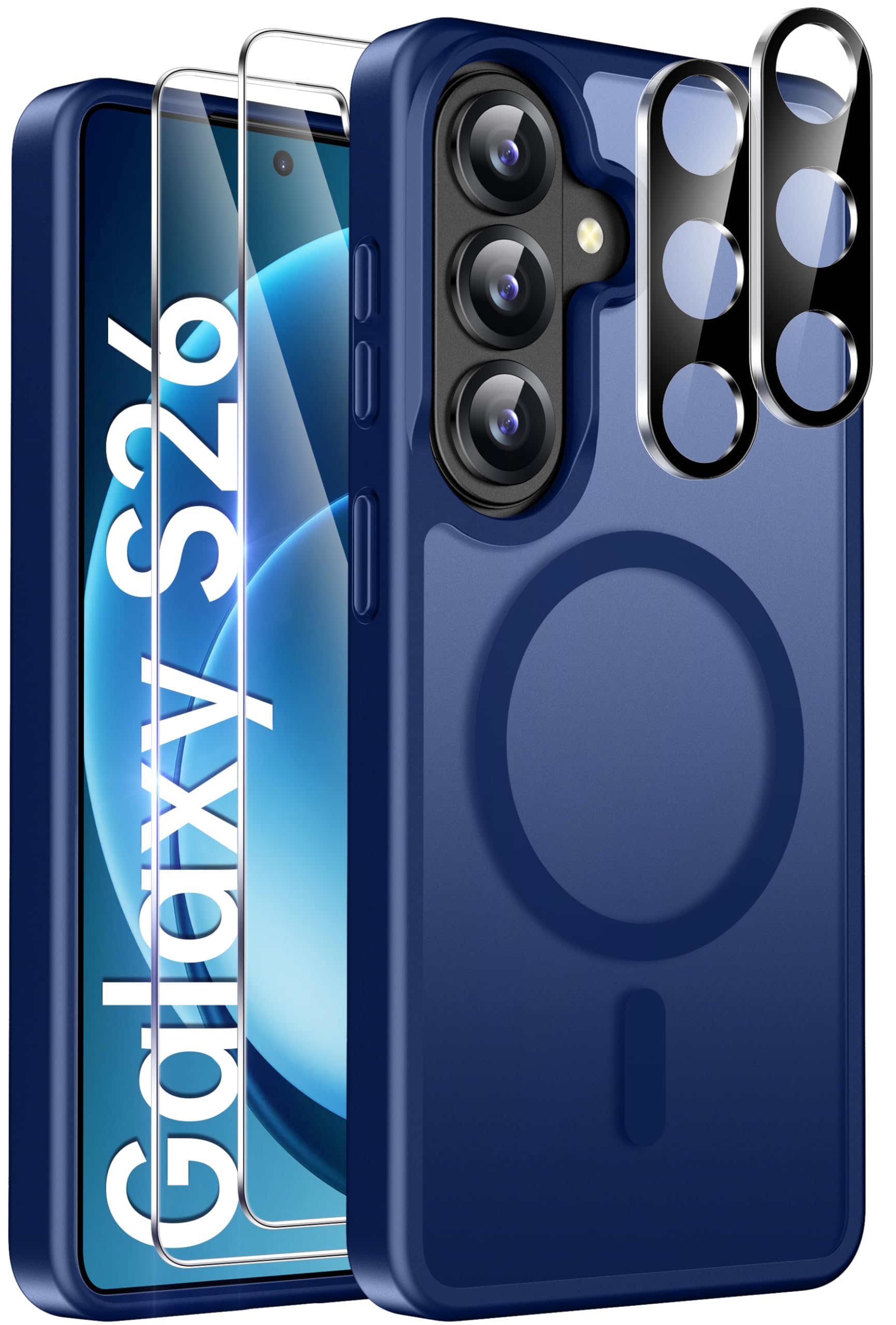 ivencase Magnétique Coque pour Samsung Galaxy S26 5G avec 2 Verres Trempés et 2 