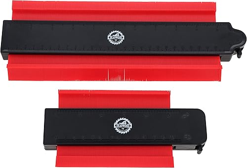 Deadwood Crafted Tools Herramienta de medición de contorno de bloqueo, herramienta de contorno de forma de medidor de perfil de 5 y 10 pulgadas