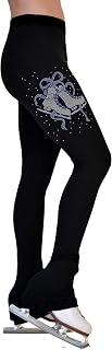 ChloeNoel P86 (Adult) - Crystal Vintage Figure Skating Pants Skate/Ribbon Blue Adult Medium