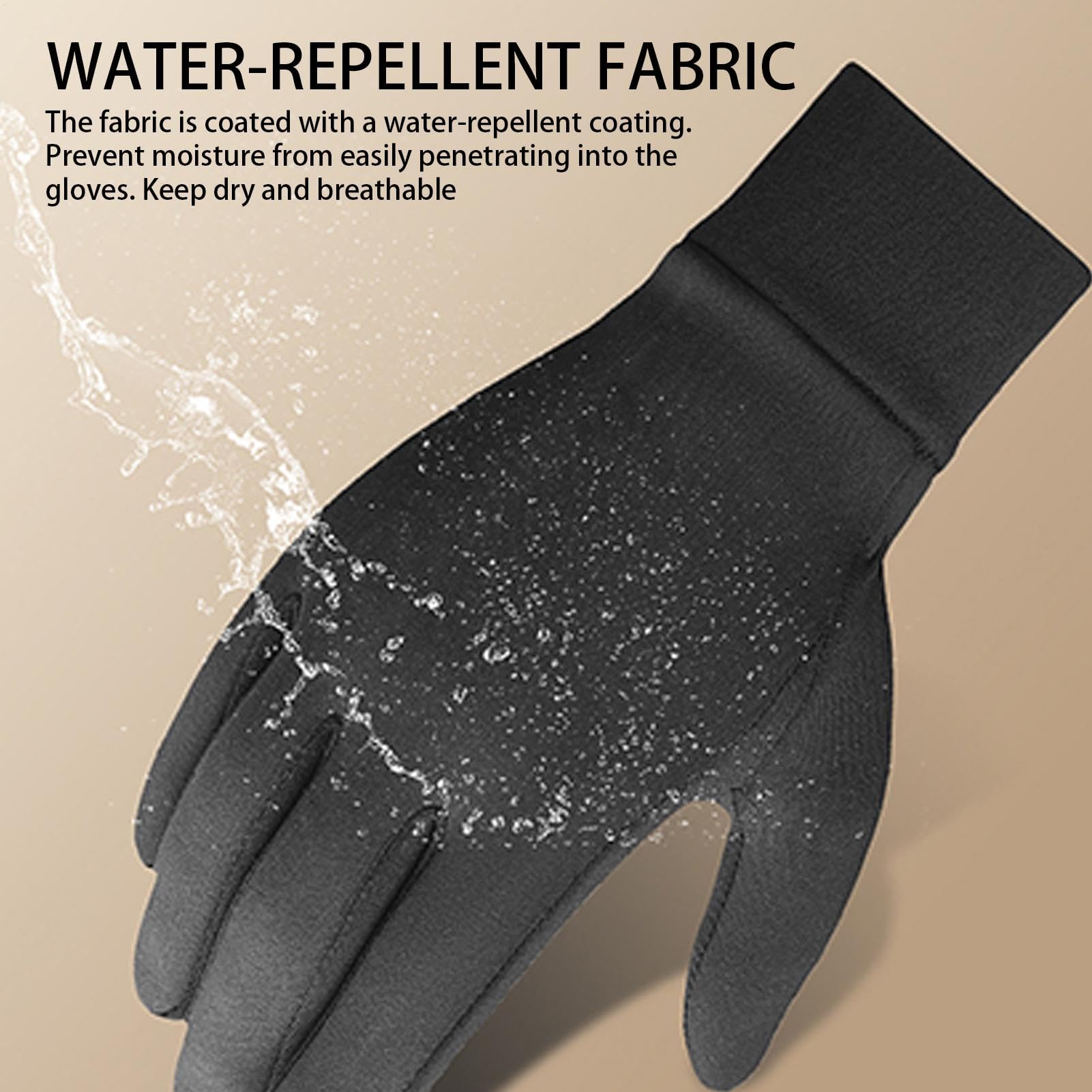 Genérico Guantes De Invierno Mitones Unisex Antideslizantes Running | Guantes Térmicos Para Clima Frío De Invierno, Ciclismo, Pesca, Camping, Running, Esquí, Trabajo, Estudio, Deportes,