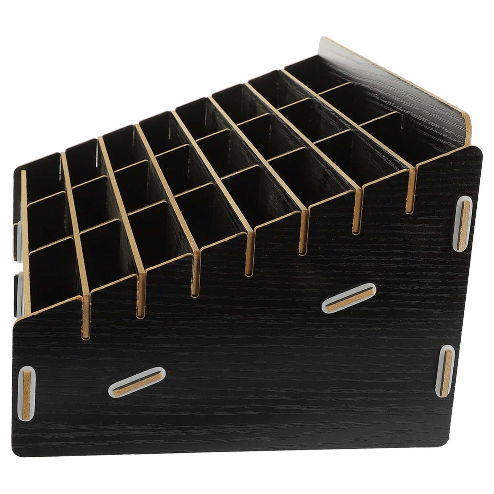 Tofficu Wooden Storage Box Phone Holder Desktop Organizer for Classroom Home Office Supplies Compartments