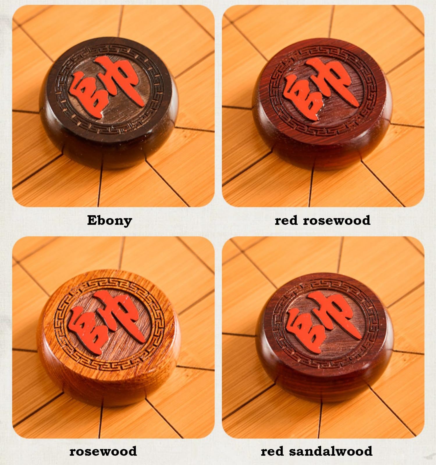 Set di Scacchi Cinesi per 2 Giocatori, Portatile Xiangqi con tavola di bambù Pieghevole, Gioco da Tavolo strategico (Legno di faggio, 3,8 cm/1,5 Pollici)