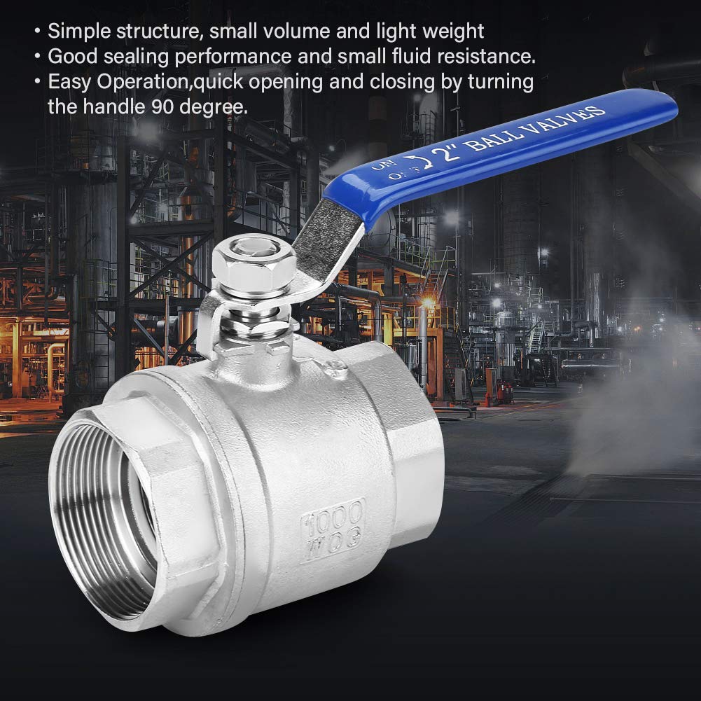 Produktbild von 1/2 Zoll BSP Kugelhahn Aus 304 Edelstahl – Voller Durchgang, 1000 WOG, Mit Hebel, Für Wasser, Öl & Gas