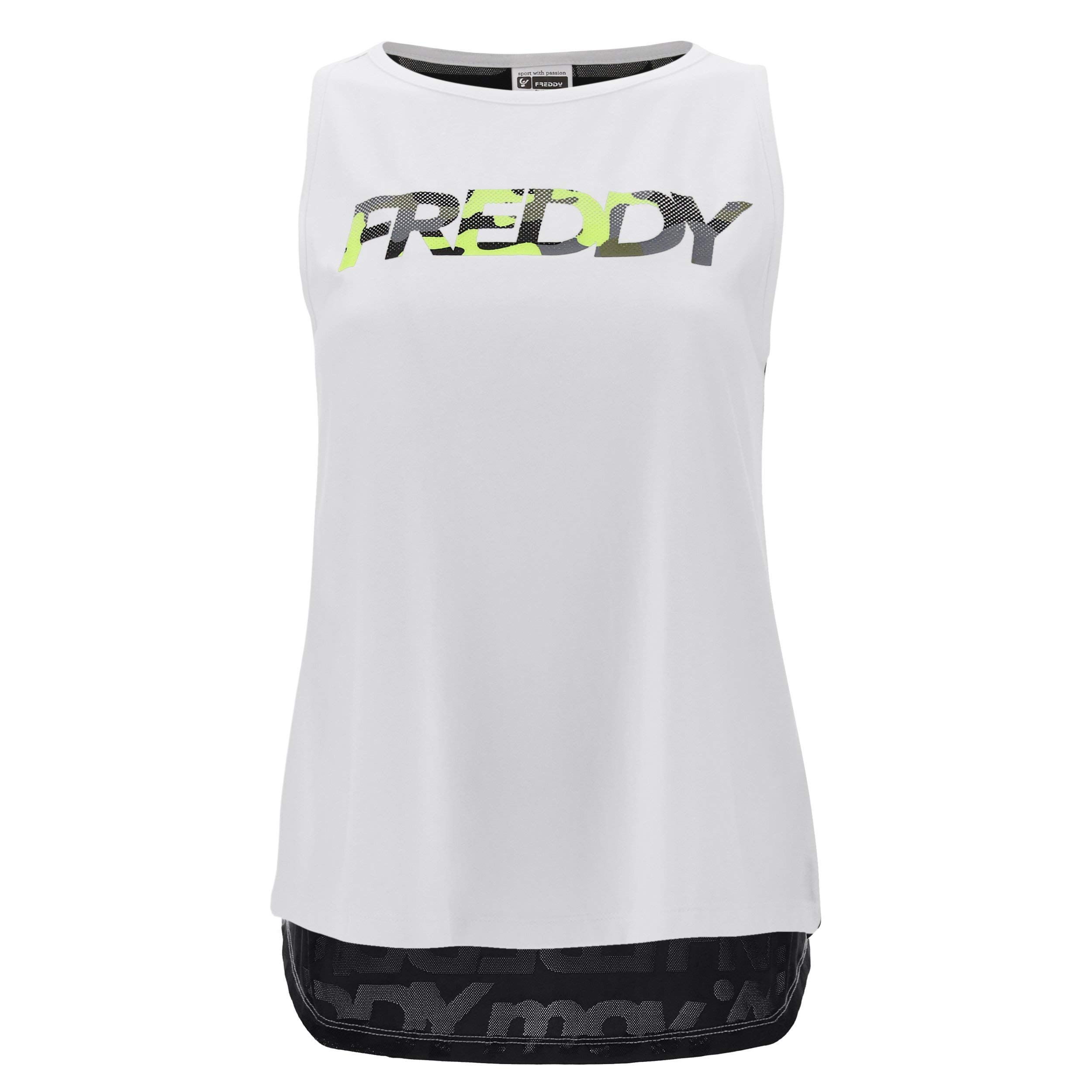 FREDDY - Canotta Fitness MOV. con Retro in Mesh Logato
