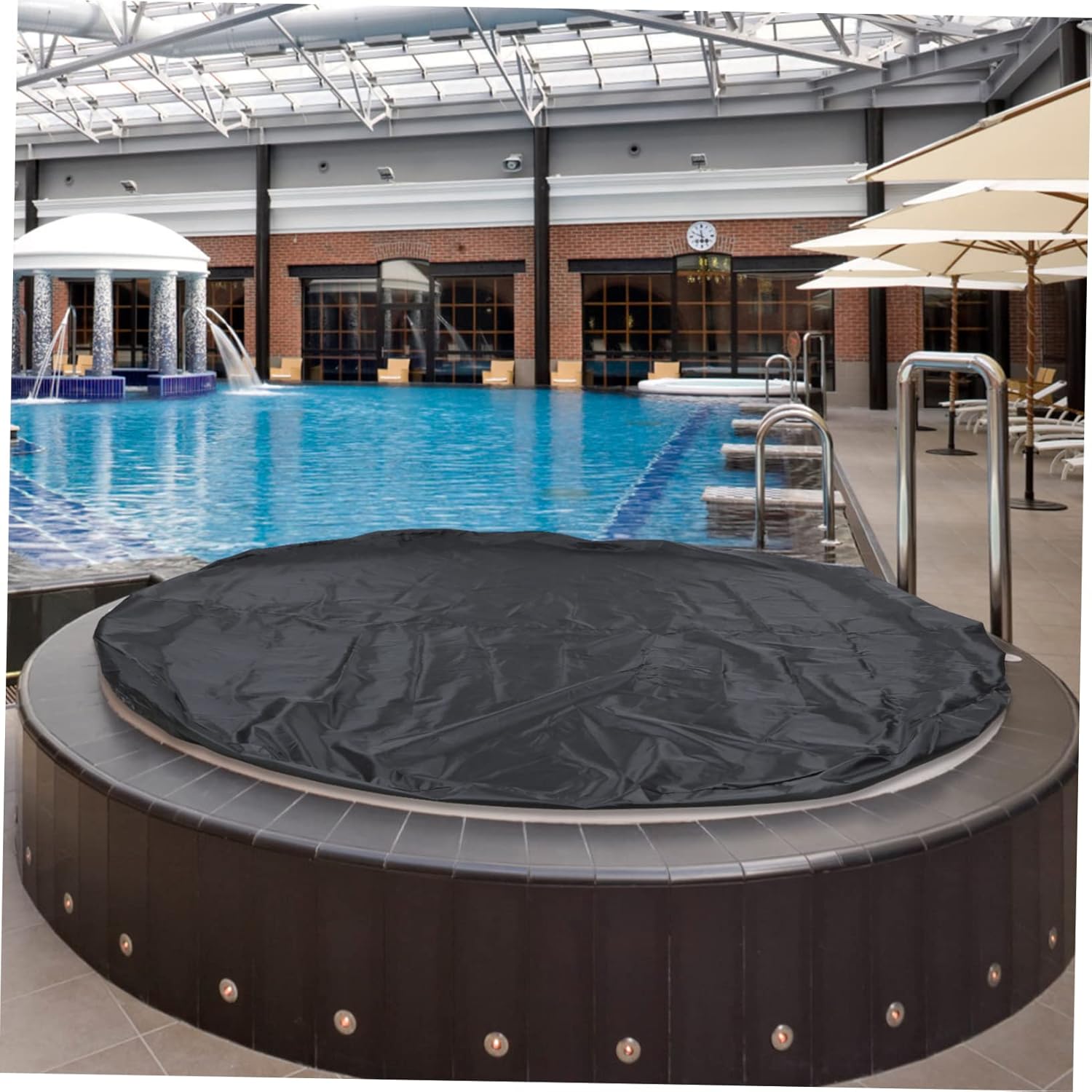 Trampoline Protective Cover Round Cover for Inflatable Pools Trampolines Uv Oxford Cloth Reduces Water Evaporation