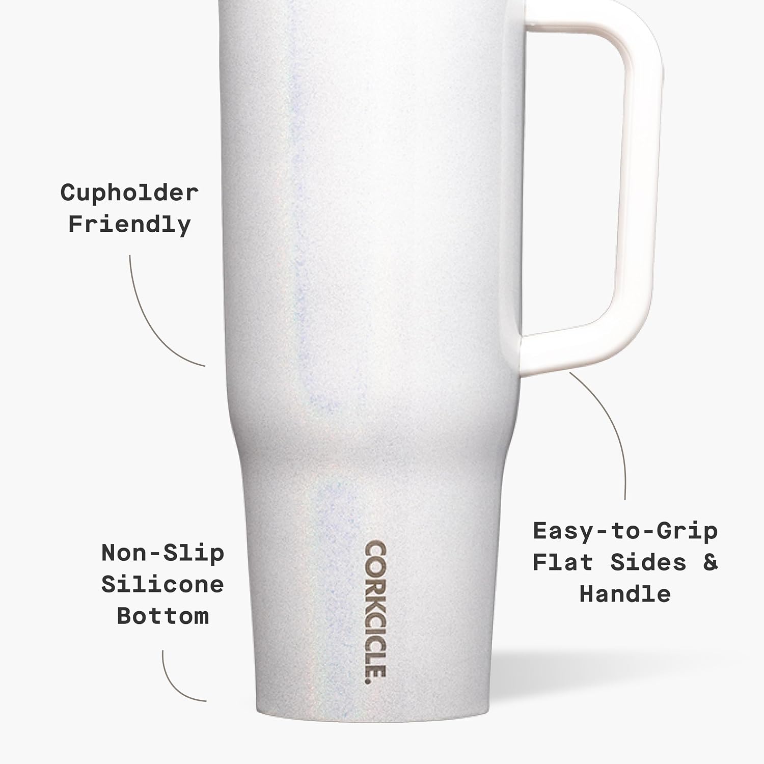 Corkcicle Cruiser Tumbler with Handle & Straw, 40 oz, Unicorn Magic image 4