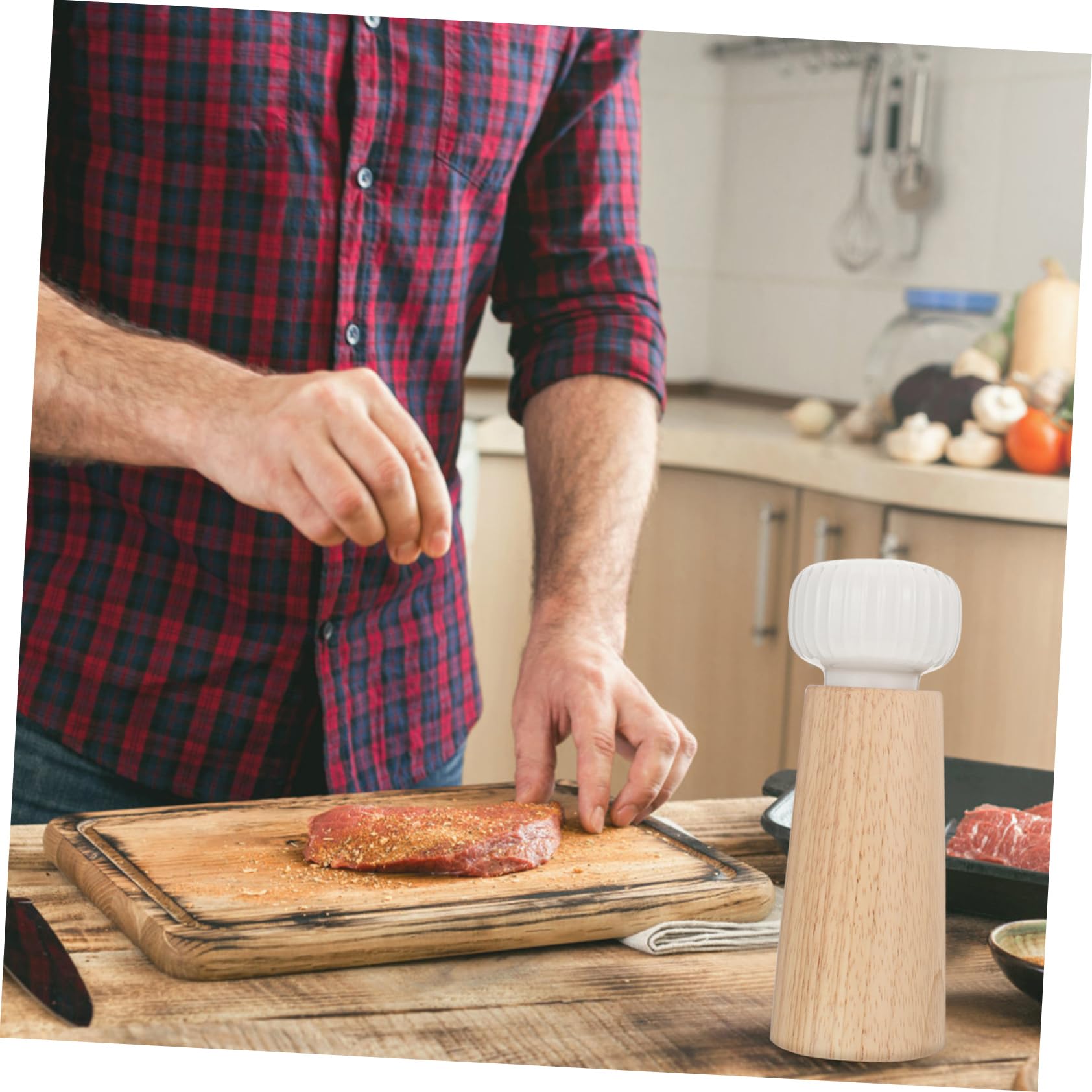 SOLUSTRE Wooden Pepper Grinder Pepper Black Grinder Giant Mill Salt Shaker Handheld