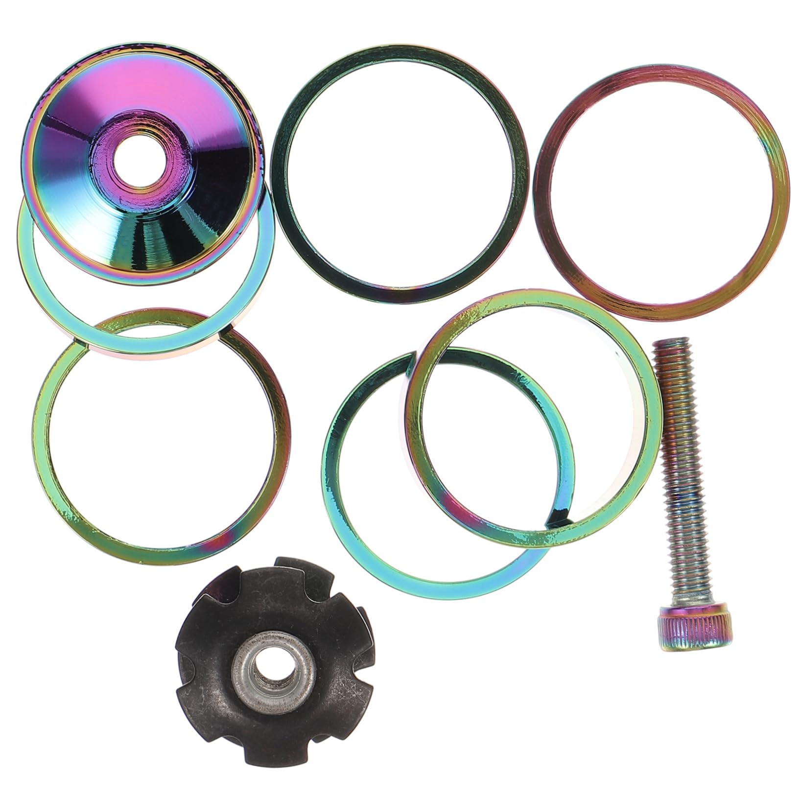 Sosoport Juntas de Horquilla de Bicicleta Junta de Bicicleta roscado Bike espaciadores de Auriculares para Bicicleta espaciadores de Auriculares de Bicicleta aleación de Aluminio