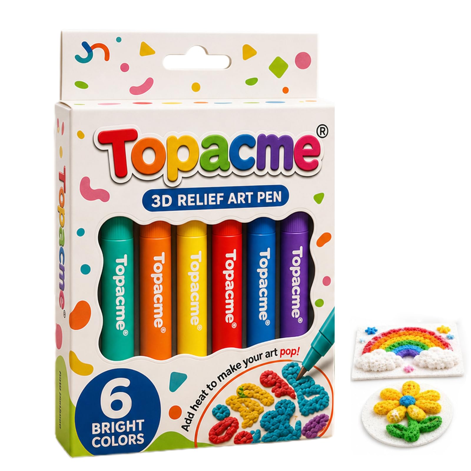 VIMAZ Topacme 3D Relief Art Pen, Bubble Popcorn Drawing Pens — image 1