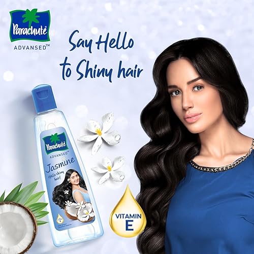 Miniatura 3 de Parachute Advansed Jasmine Enriquecido Aceite de coco para el cabello 101 onzas líquidas proporciona un cabello fuerte y brillante