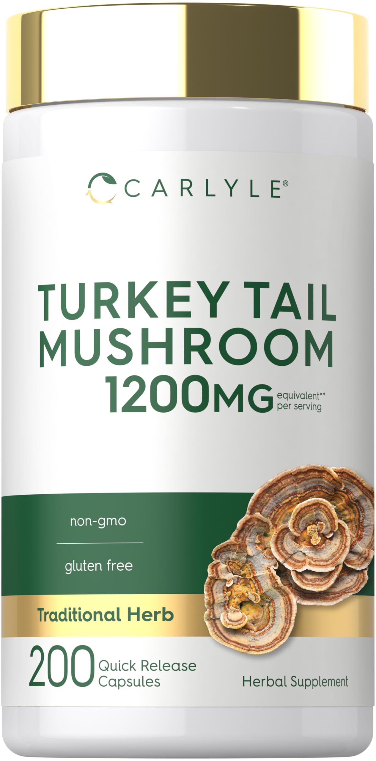 Carlyle Turkey Tail Mushroom Capsules | 200 Count