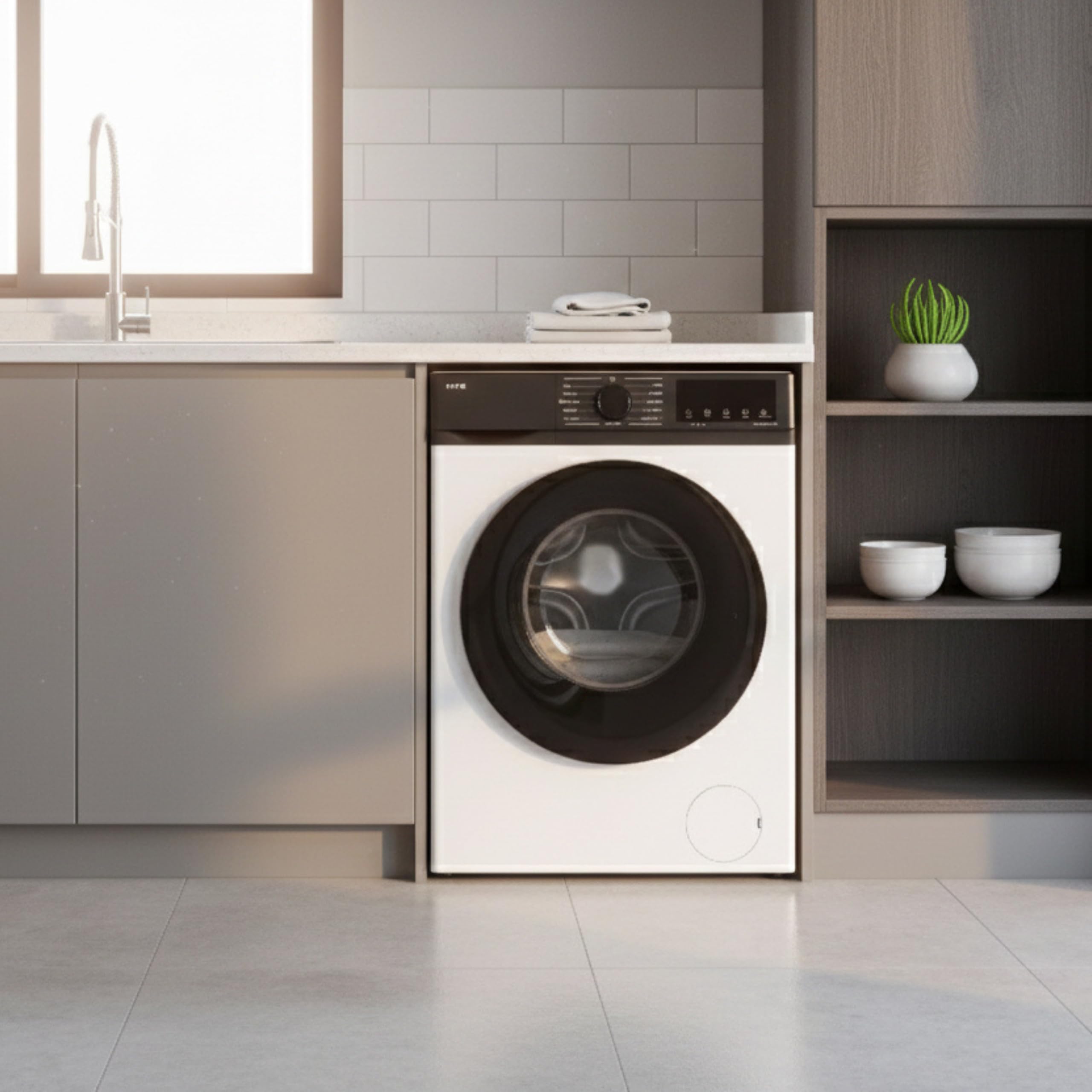 HYE Washing Machine - Washer, 7KG Drum, 1200RPM, Slimline Freestanding Design, Quiet 42 dB Operation, 11 Programs, Quick & Eco Wash, Ideal For Apartments & Smaller Houses - W0107SL12W22 — view 7