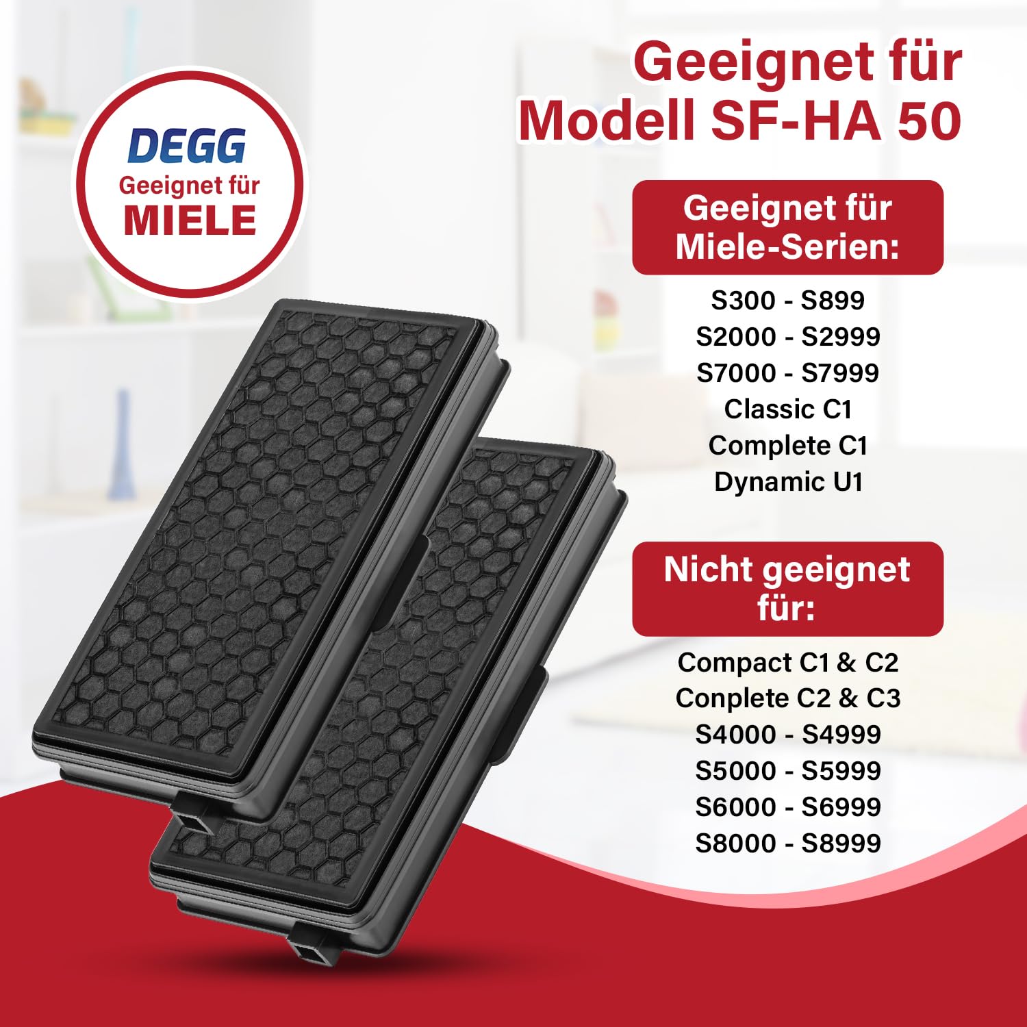 DEGG® Staubsauger Zubehör Set, Kompatibel mit Miele GN