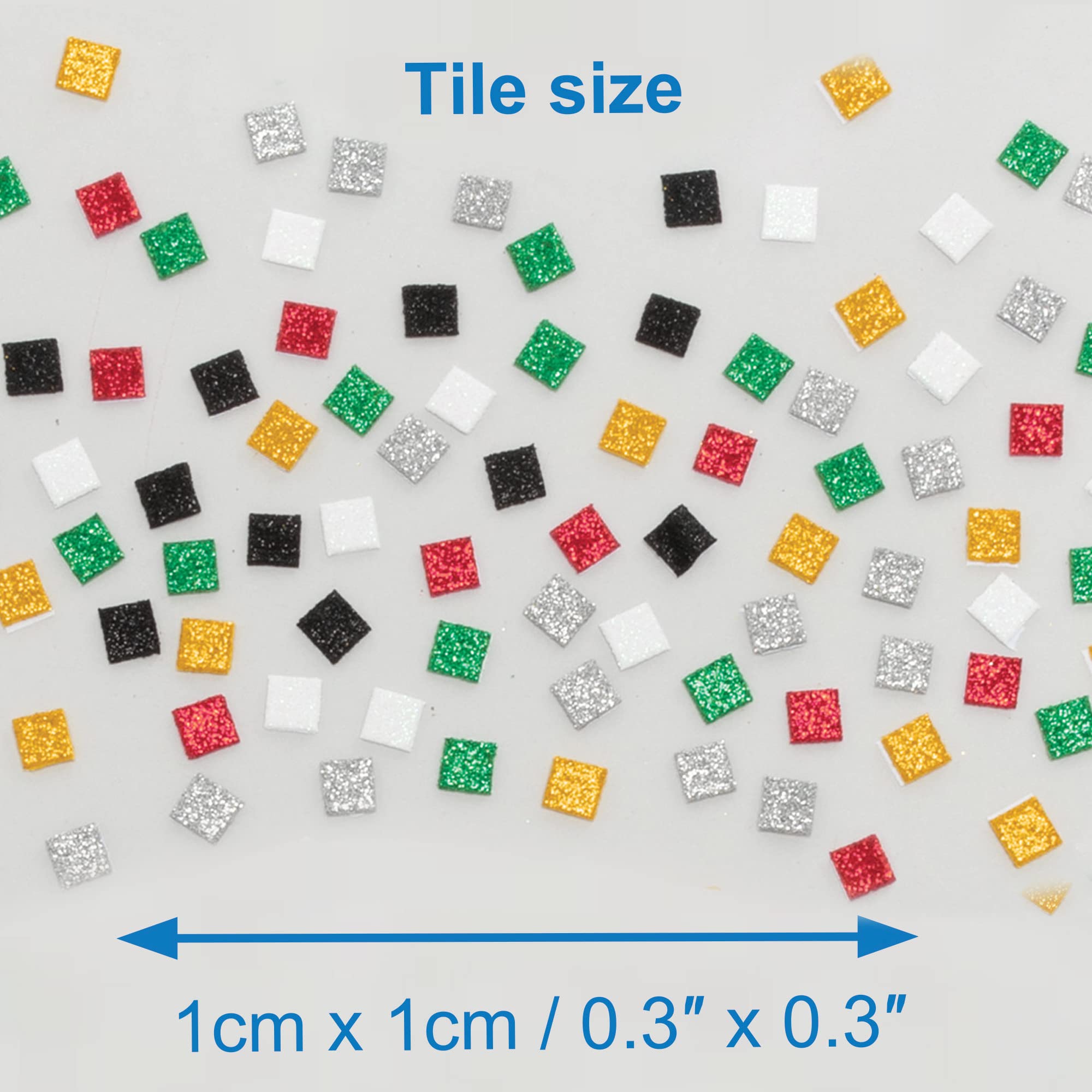 Baker Ross EF571 Glitter Mosaic Squares - Pack Of 1950,Self Adhesive - View #6