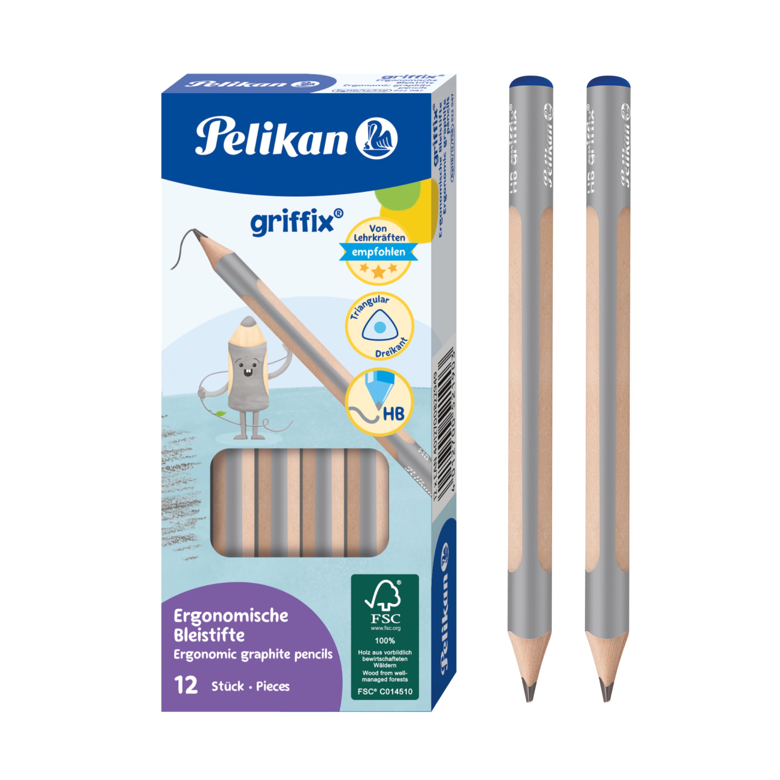 Pelikan Griffix HB BgHB/12/FSB Pencil, Stationery