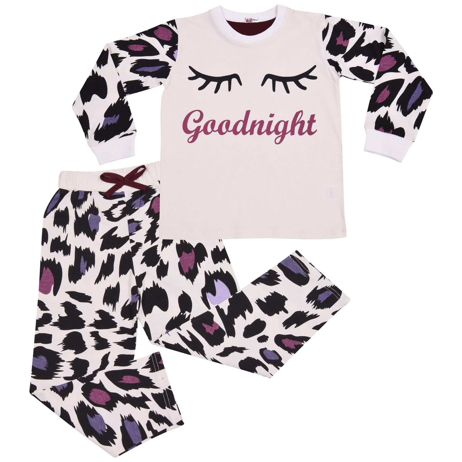 A2Z 4 Kids Ragazze Pigiama Tradizionale Pjs Completo Manica Lunga Top Pantaloni Pigiama Abbigliamento da Casa Comodo Leggero Bambini Pigiama Completi età 2-13 Anni