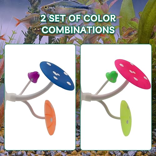 Miniatura 5 de Betta Fish Rest - Hamaca de hongos de silicona suave, cama de descanso para peces Betta, almohadilla de juego de cría de peces con ventosa,