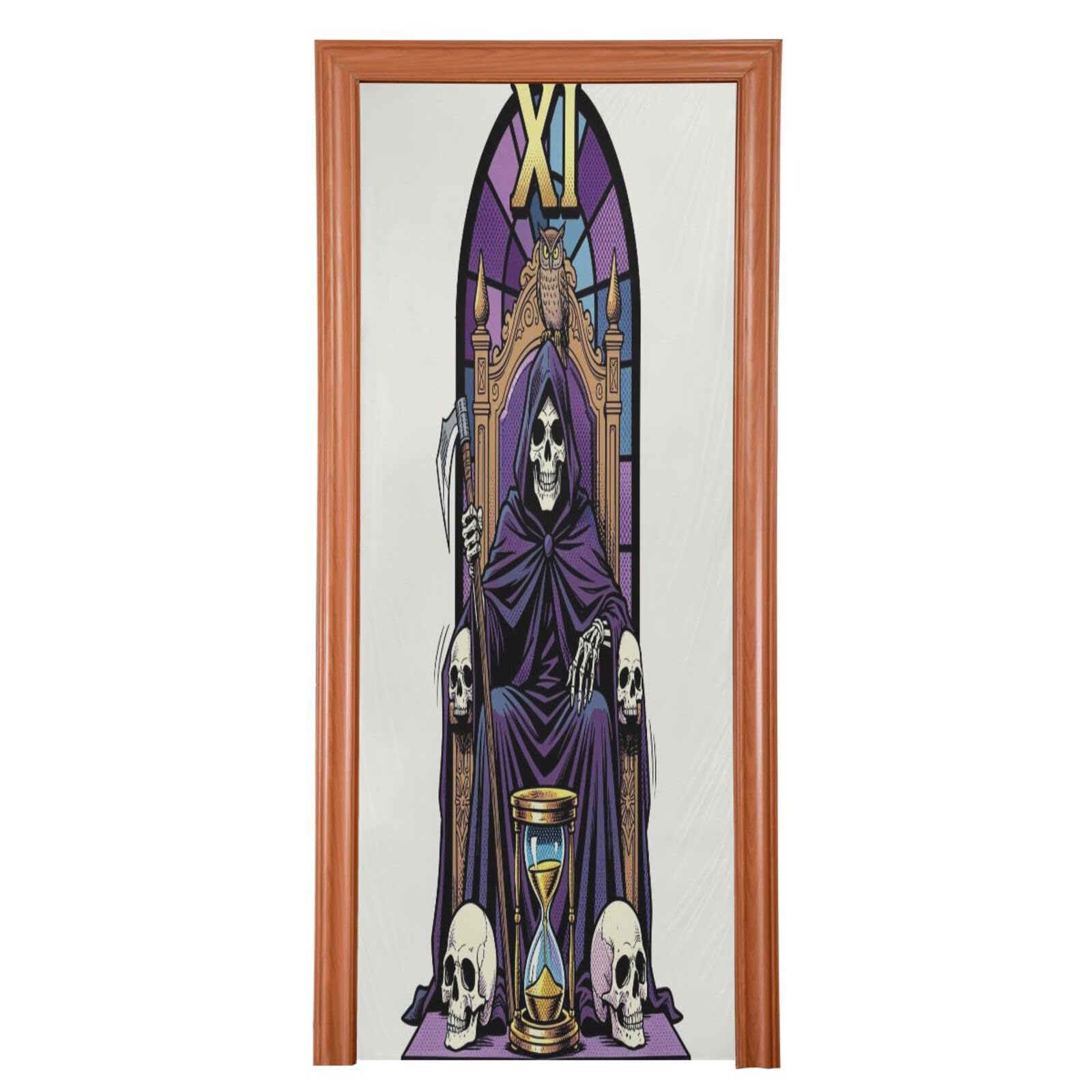 FRODOTGV Halloween Gothic Easy Install Stretch Door Wrap 88,9 x 200,7 cm