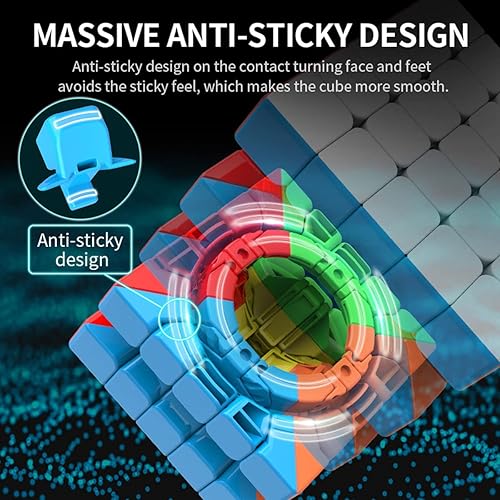 Miniatura 6 de Cubo mágico MoYu MeiLong de 5 x 5 pulgadas, sin calcomanías, 5 x 5 x 5