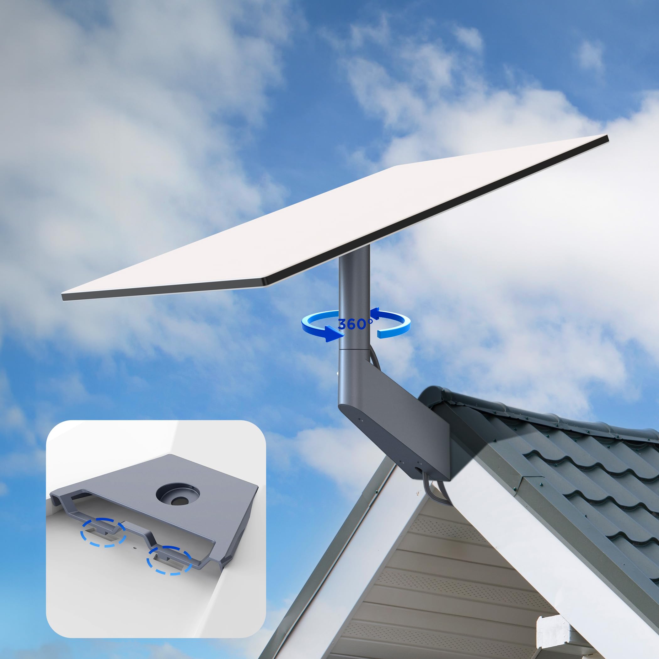 Upgraded Starlink Mount for Gen 3/ V3, No Hole for Device, Aluminum Alloy Wall/ Roof Mount for Starlink Gen 3, Short Pole Mouting Kit, Heavy Duty Starlink Pipe Adapter Accessories