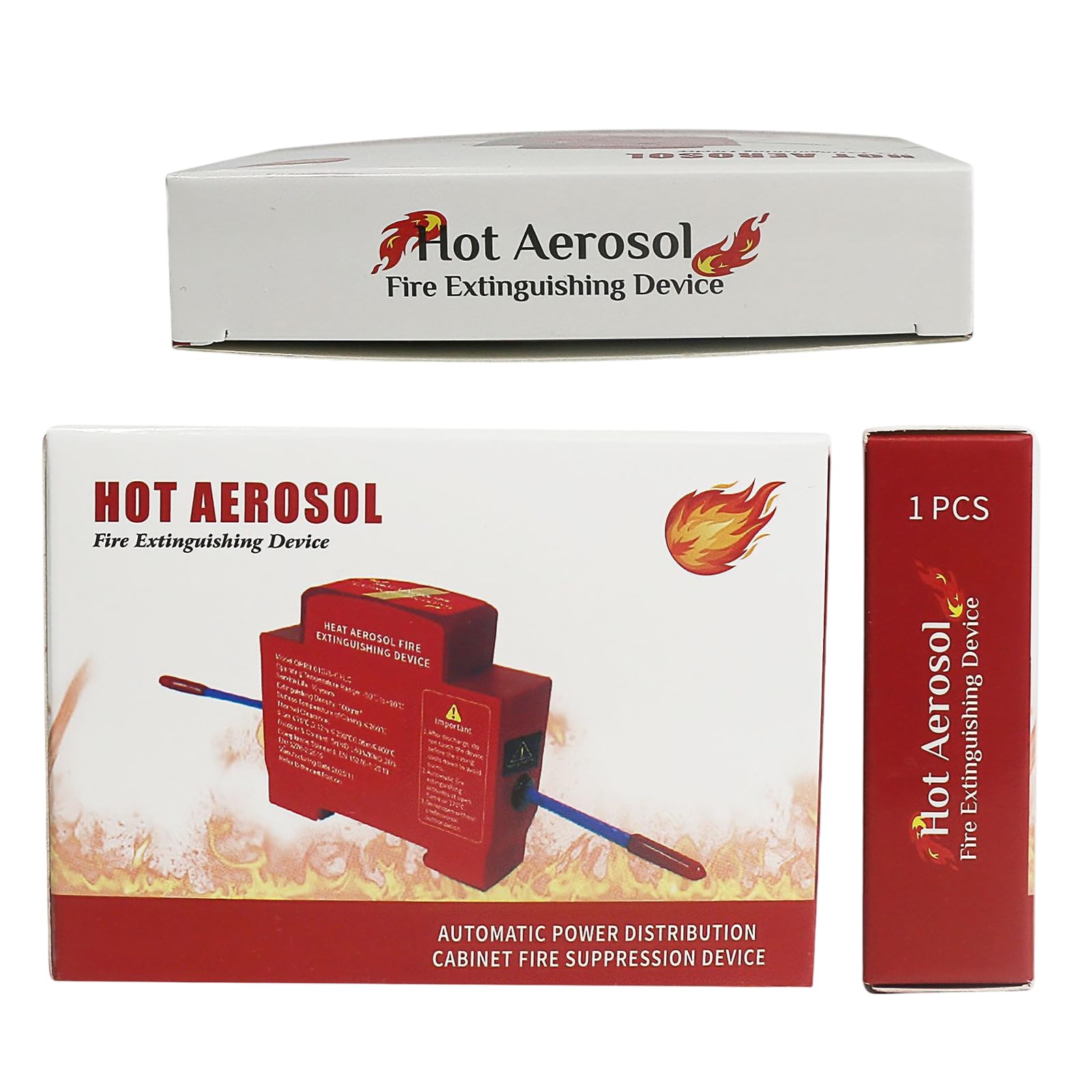 Automatisches Aerosol Feuerlöschgerät, Fire extinguishers Car, Thermisch Aktivierte Löschanlage für Schaltschränke, Motorraum, Energiespeichersysteme (3 Stück)